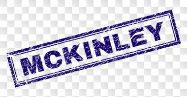 Çizik Mckinley dikdörtgen damgası