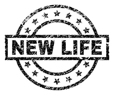 Yeni hayat damga mühür grunge dokulu