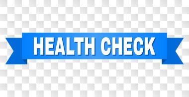 Sağlık denetim metni ile mavi şerit