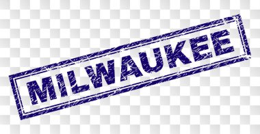 Grunge Milwaukee dikdörtgen damgası