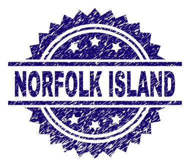 Grunge Norfolk Adası damga mühür dokulu