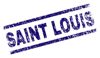 Dokulu Saint Louis damga mühür çizik