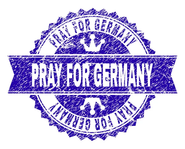 ドイツ切手シール リボンのため祈る織り目加工傷 — ストックベクタ