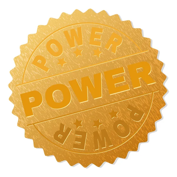 Golden Power Badge stempel — Stockvector