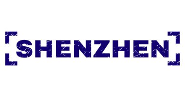 Dokulu Shenzhen damga mühür köşeleri içinde çizik