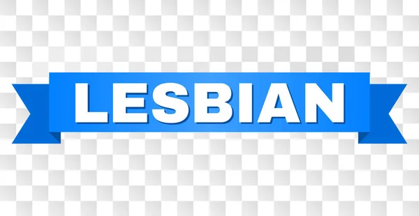 Cinta azul con texto LESBIAN — Archivo Imágenes Vectoriales