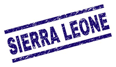 Grunge Sierra Leone damga mühür dokulu