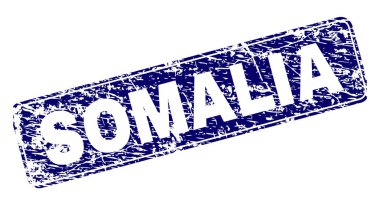 Yuvarlatılmış dikdörtgen damga çizilmiş Somali çerçeveli