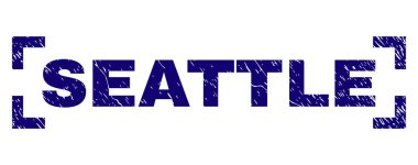 Grunge Seattle damga mühür köşeler arasında dokulu