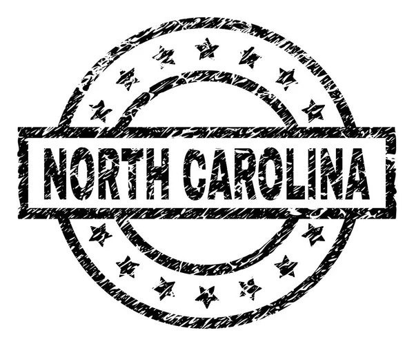 Repad texturerat North Carolina stämpelplatta — Stock vektor