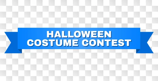 Blue Ribbon med Halloween kostym Contest bildtext — Stock vektor