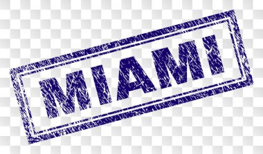 Grunge Miami dikdörtgen damgası