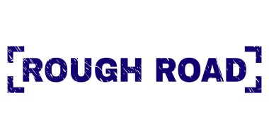 Grunge kaba yol damga mühür köşeleri içinde dokulu