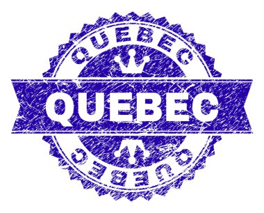 Dokulu Quebec damga mühür kurdele ile çizik