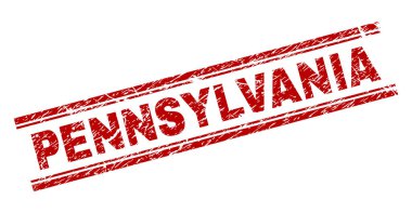 Grunge Pennsylvania damga mühür dokulu