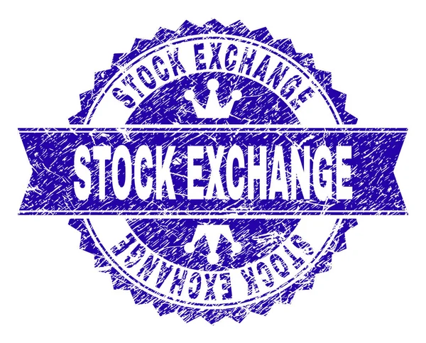 Selo de carimbo STOCK texturizado Grunge com fita — Vetor de Stock