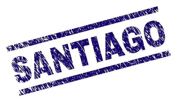 Grunge Sceau SANTIAGO texturé — Image vectorielle