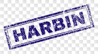 Grunge Harbin dikdörtgen damgası