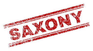 Grunge Saxony damga mühür dokulu