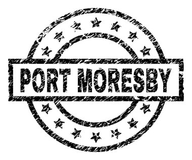Port Moresby damga mühür grunge dokulu