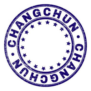 Dokulu Changchun damga mühür yuvarlak çizik