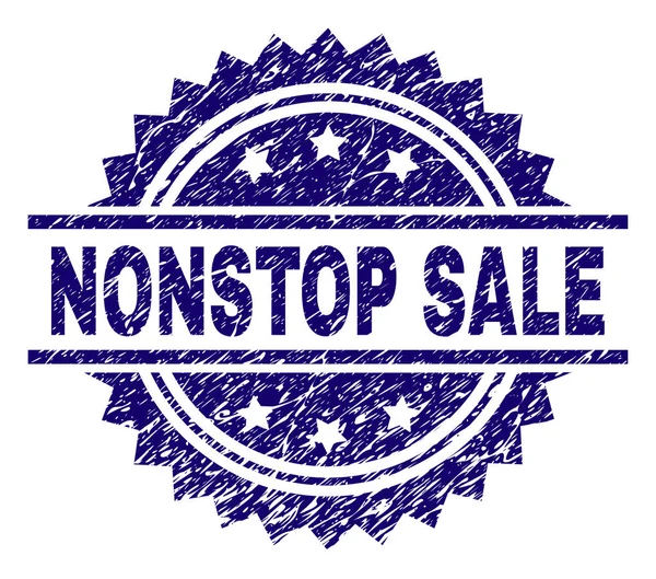 Sello de sello de venta NONSTOP texturizado rayado — Vector de stock