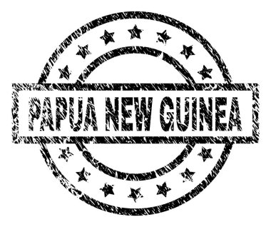 Dokulu Papua Yeni Gine damga mühür çizik