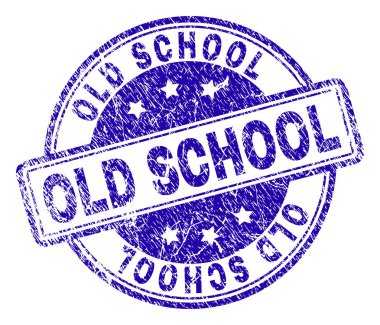 Dokulu eski okul damga mühür çizik