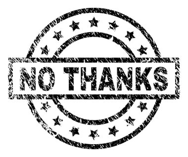 Grunge yok teşekkürler damga mühür dokulu