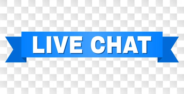 Bande bleue avec légende LIVE CHAT — Image vectorielle