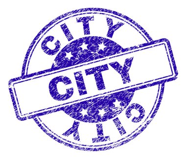 Dokulu şehir damga mühür çizik