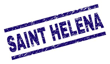 Dokulu Saint Helena damga mühür çizik