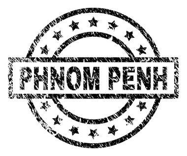Grunge Phnom Penh damga mühür dokulu