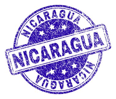 Dokulu Nikaragua damga mühür çizik