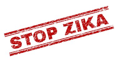 Dokulu Stop Zika damga mühür çizik