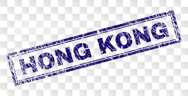 Grunge Hong Kong dikdörtgen damgası