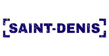 Grunge Saint-Denis damga mühür köşeleri içinde dokulu
