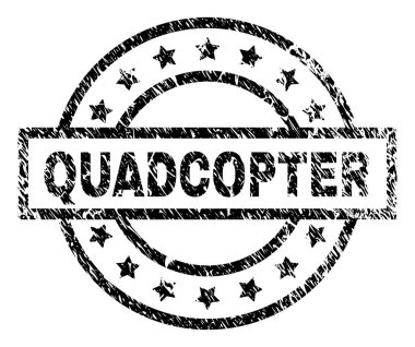 Dokulu Quadcopter damga mühür çizik