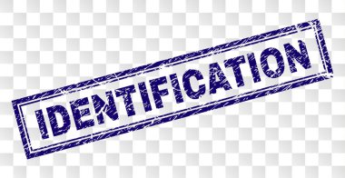 Çizik kimlik dikdörtgen damgası