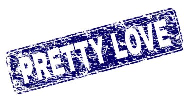 Yuvarlatılmış dikdörtgen damga grunge güzel aşk çerçeveli