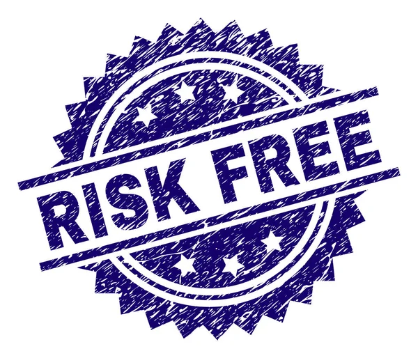 Grunge Textured RISK FREE Stamp Seal — Stock Vector