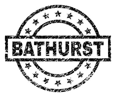 Grunge Bathurst damga mühür dokulu