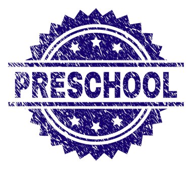 Okul öncesi damga mühür grunge dokulu