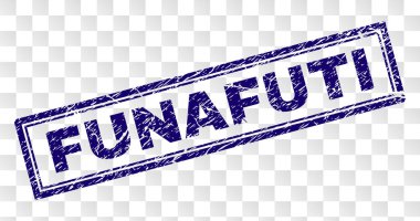 Çizik Funafuti dikdörtgen damgası