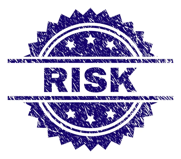 Grunge Textured RISK Stamp Seal — Stock Vector