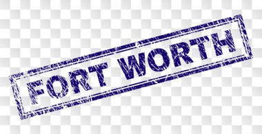 Grunge Fort Worth dikdörtgen damgası