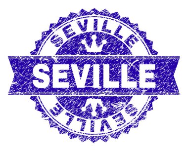 Dokulu Seville damga mühür kurdele ile çizik
