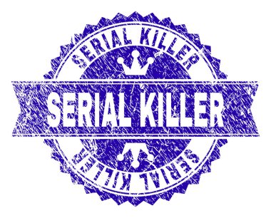 Grunge seri katil damga mühür kurdele ile dokulu