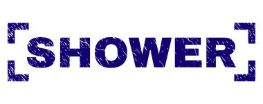 Dokulu duş damga mühür köşeler arasında çizik