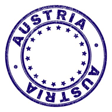 Damga mühür yuvarlak çizik dokulu Avusturya